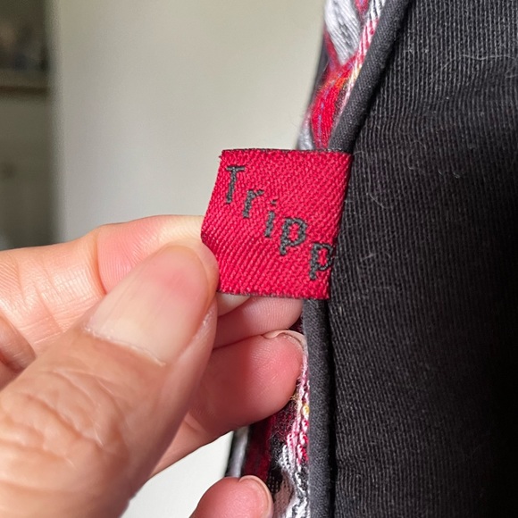 Tripp NYC Y2K Red Plaid Halter Top Size Medium Lip Service Hot Topic rockabilly - Picture 3 of 8